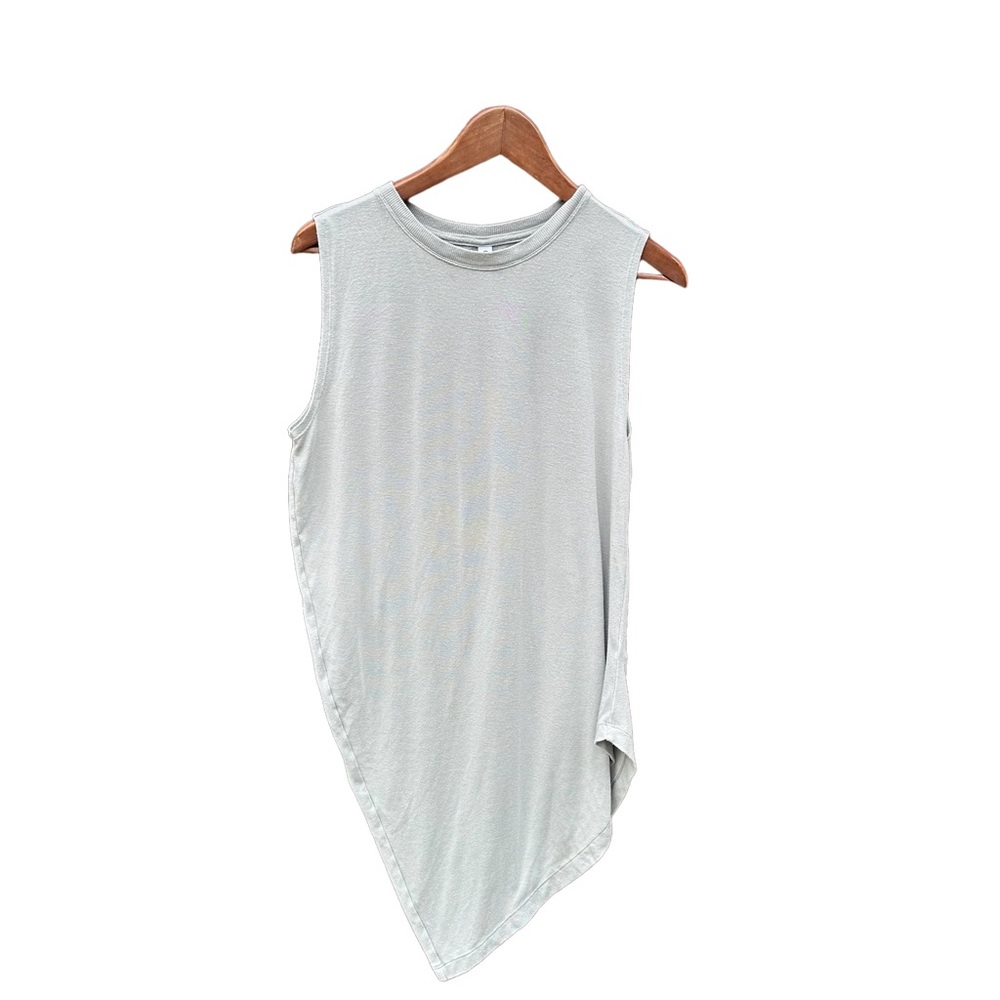 Athleta Cloudlight Restore Asymmetrical Sleeveless Muscle Tank Top Sage Medium
